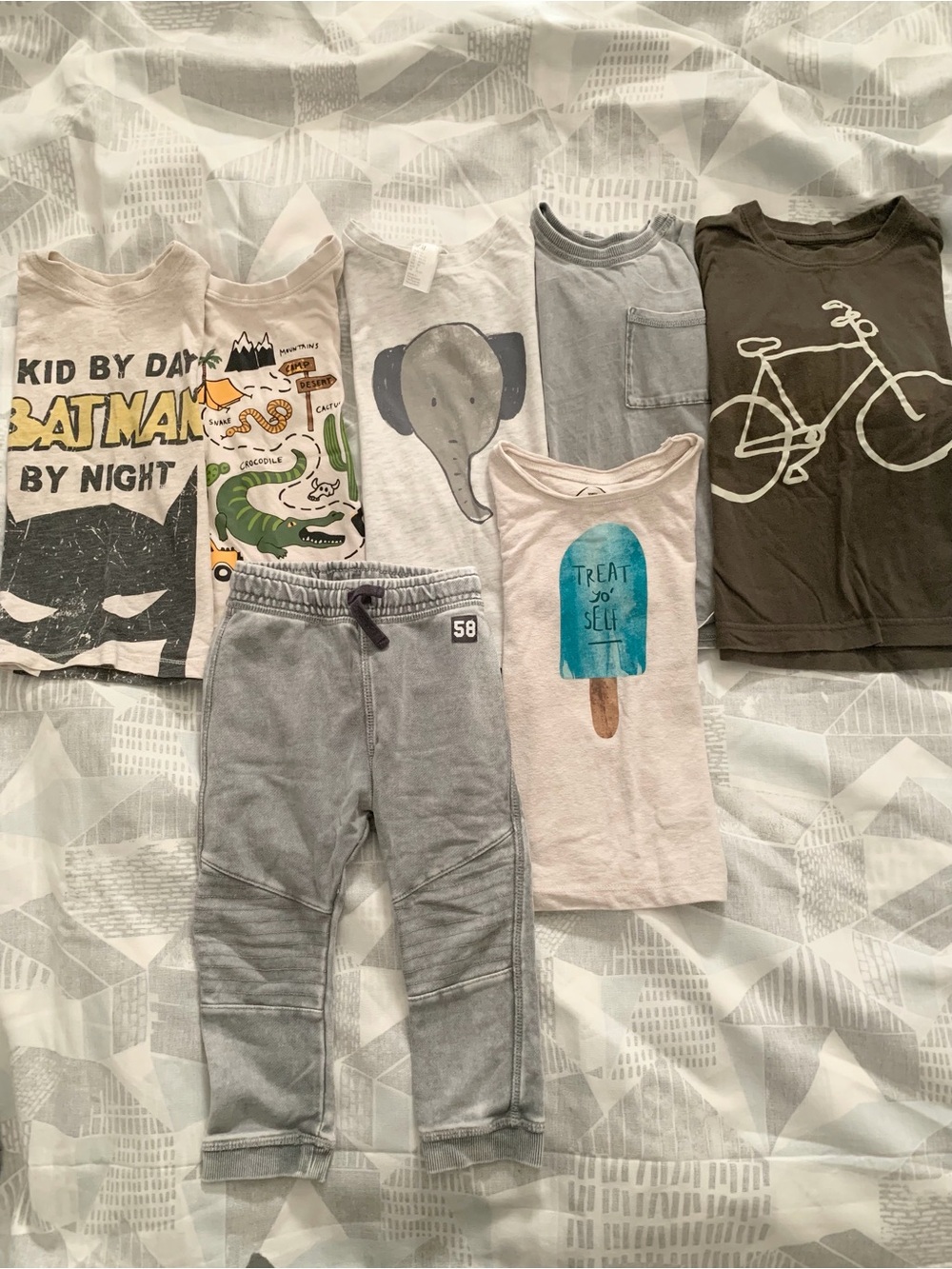 T shirts and one pair of pants bundle Treat Yo’ Self